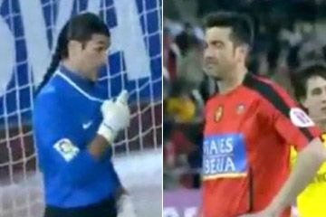 بينتو في اللقطة الشهيره عندما ابطل تركيز مارتي لاعب مايوركا 
