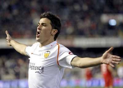 ديفيد فيا نجم هجوم منتخب اسبانيا ونادي فالنسيا 