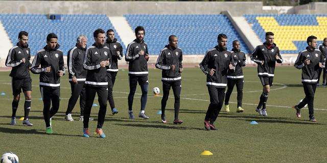 جانب من تدريبات النشامى 