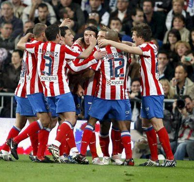اتليتكو مدريد واحتفالهم بالهدف 