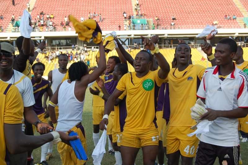 فرحة لاعبي ميدياما الغانى بالتأهل