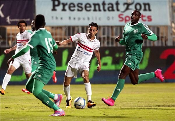 لقطة من مباريات الزمالك في دوري ابطال افريقيا