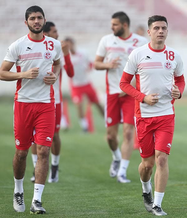 صورة من تدريبات المنتخب التونسي 