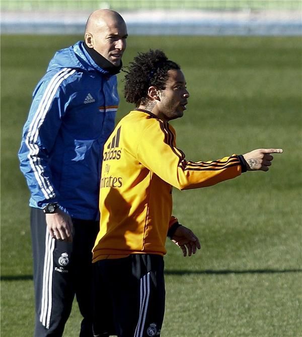 مارسيلو رفقة زيدان في التدريب