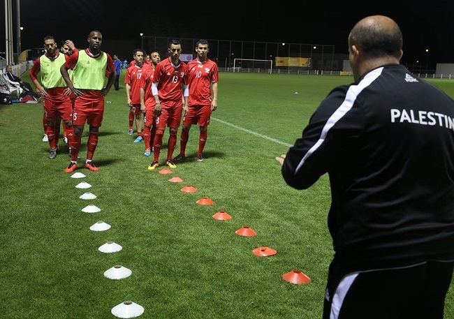 جانب من تدريبات المنتخب الفلسطيني 