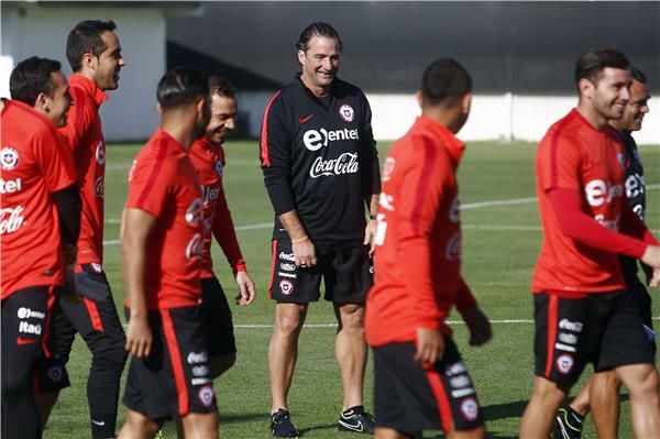 من تدريبات منتخب تشيلي استعدادا لمواجهة الأرجنتين