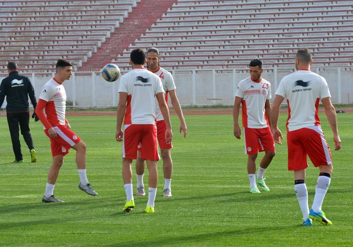 جانب من تدريبات المنتخب التونسي