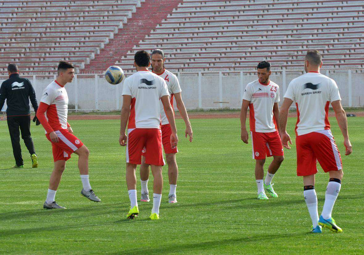جانب من تدريبات المنتخب التونسي