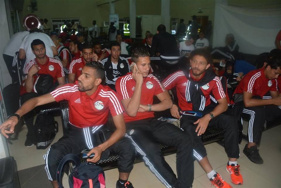 بعثة منتخب مصر في مطار برج العرب بالأسكندرية
