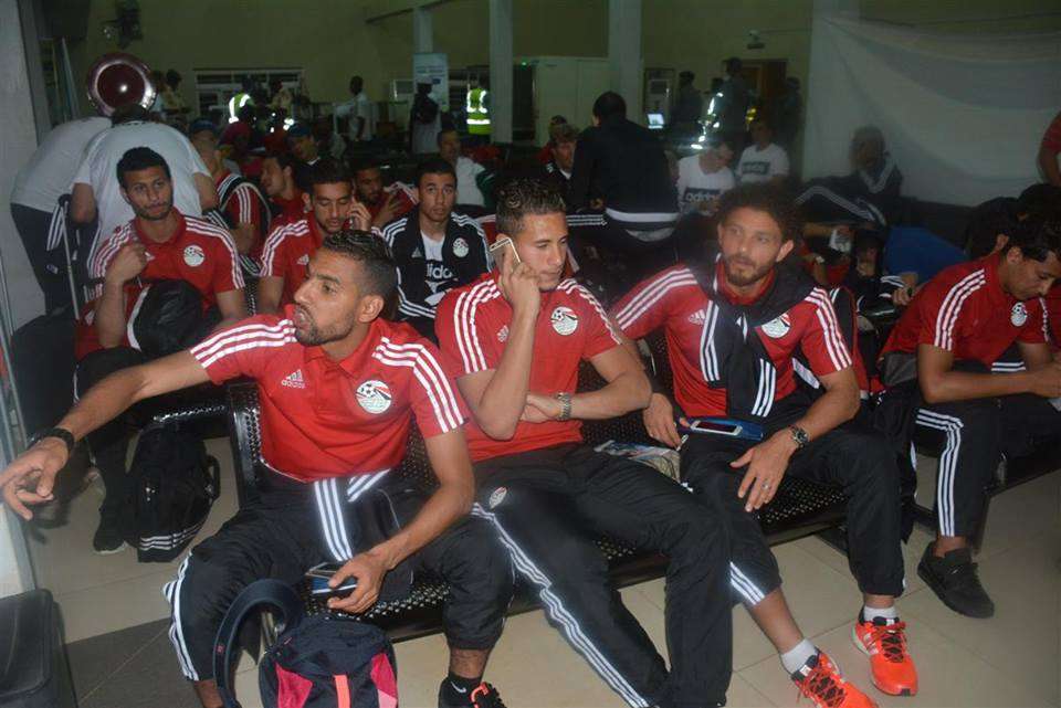 بعثة منتخب مصر في مطار برج العرب بالأسكندرية