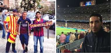 أبوتريكة وبدر المطوع من مشجعي برشلونة