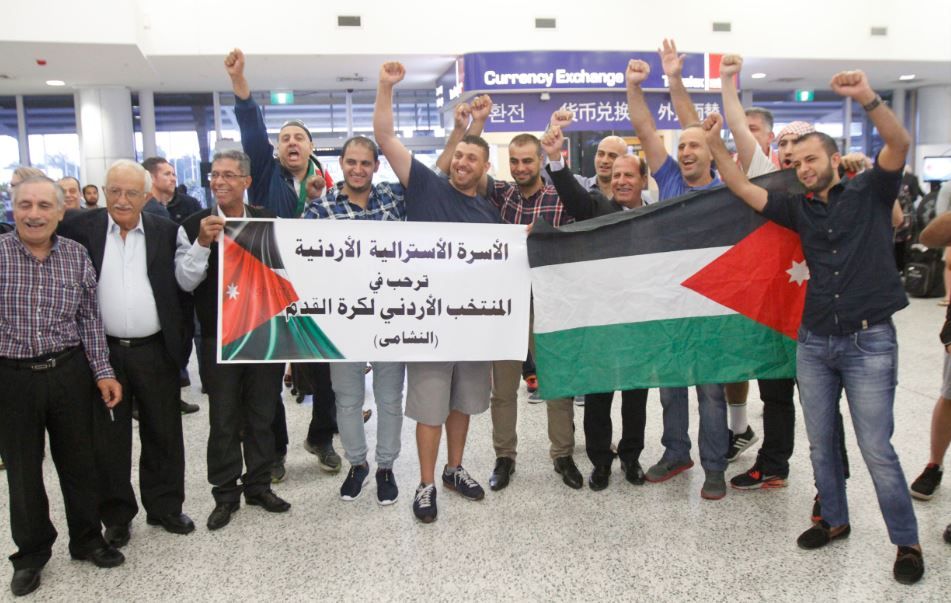 من استقبال منتخب النشامى في سيدني