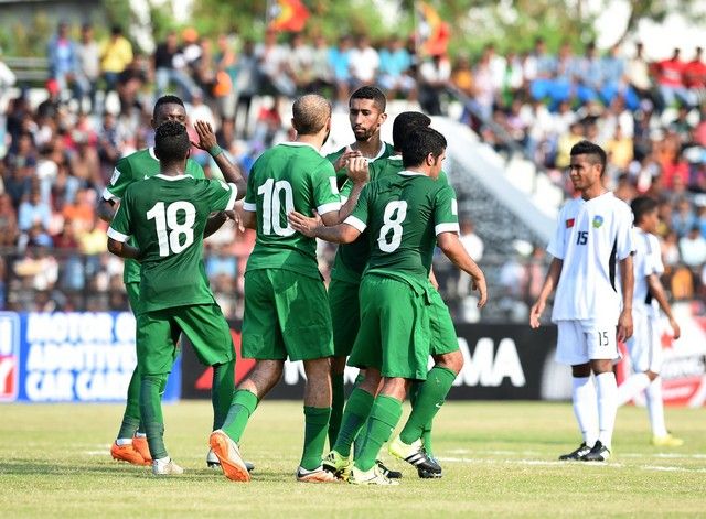 لقطة من مباراة تيمور الشرقية و السعودية
