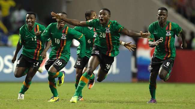 لاعبو المنتخب الزامبي 