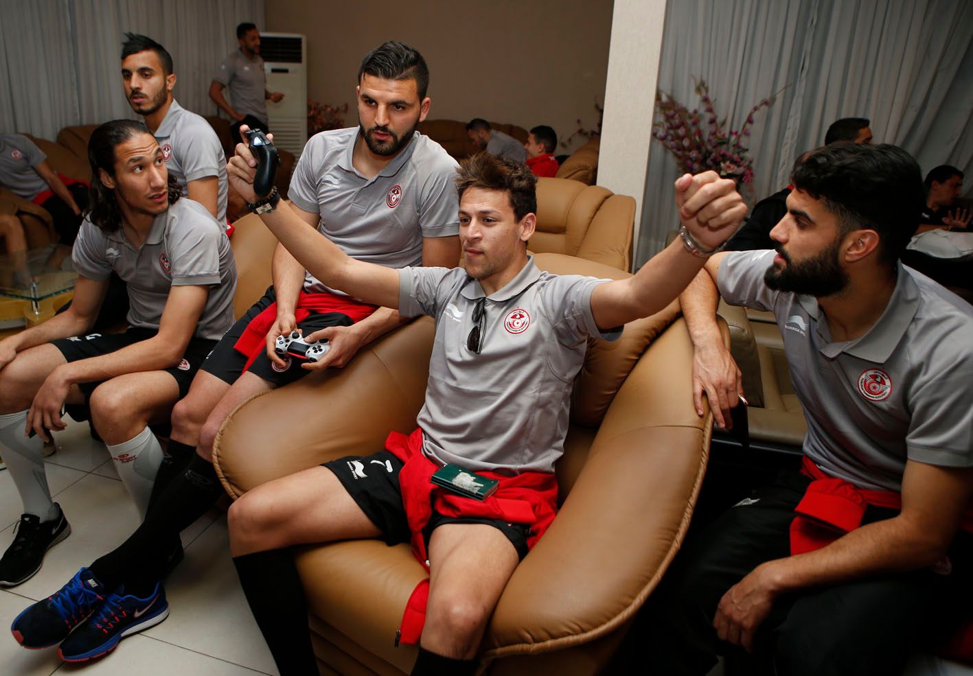 منتخب تونس في لومي بعد نهاية التدريبات 