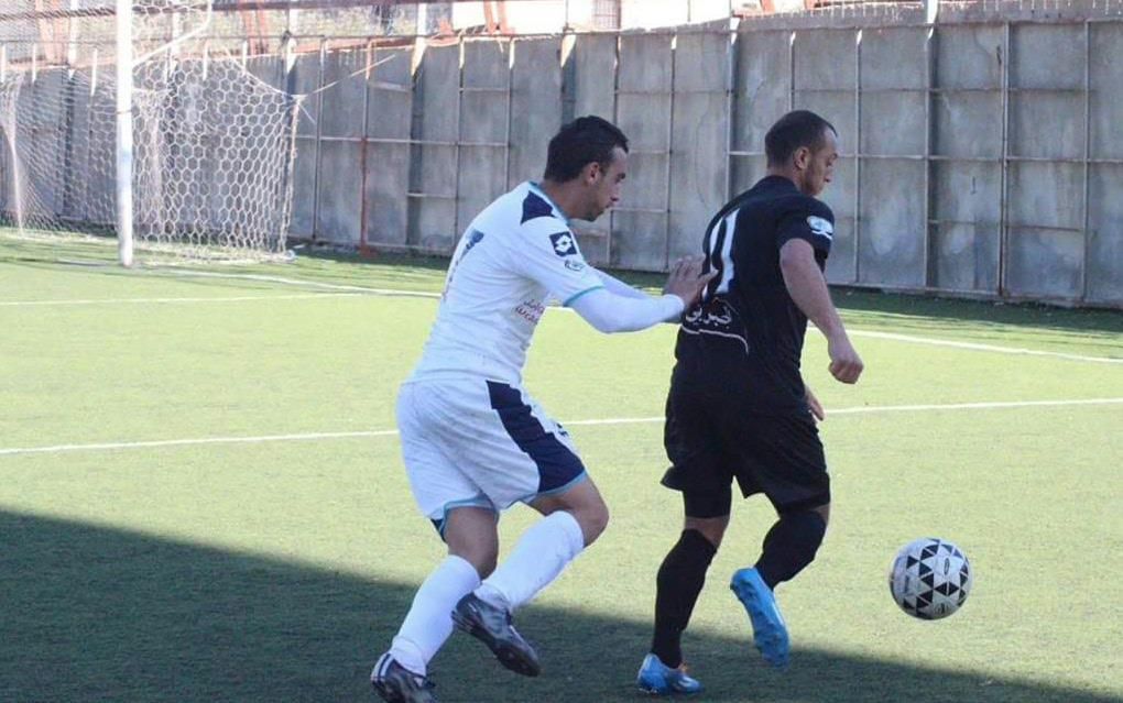لقطة من مباراة فريق شباب الخليل مع ترجي واد النيص