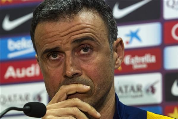 لويس إنريكي خلال الندوة الصحفية