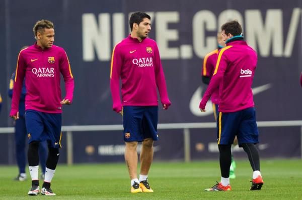 ليونيل ميسي ونيمار ولويس سواريز