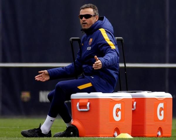 إنريكي خلال تمارين اليوم