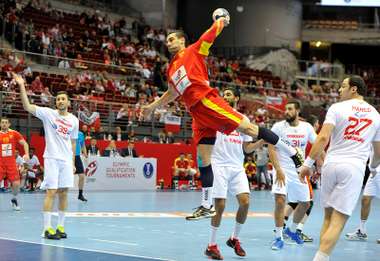 من مباراة تونس ومقدونيا