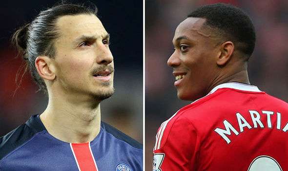 انتوني مارسيال و إبراهيموفيتش 