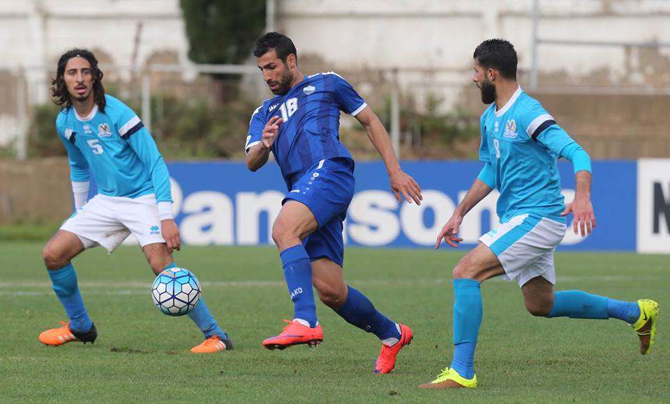 جانب من مباراة الذهاب بين طرابلس والفيصلي