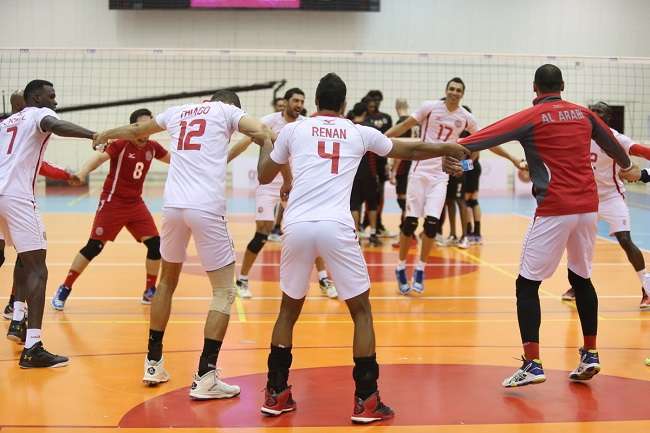 فرحة لاعبي العربي القطري بالتتويج