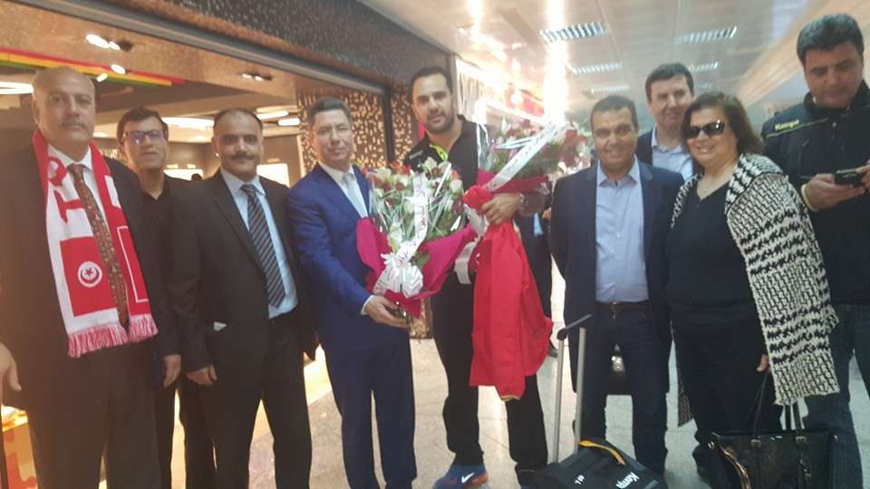 استقبال منتخب تونس لليد 