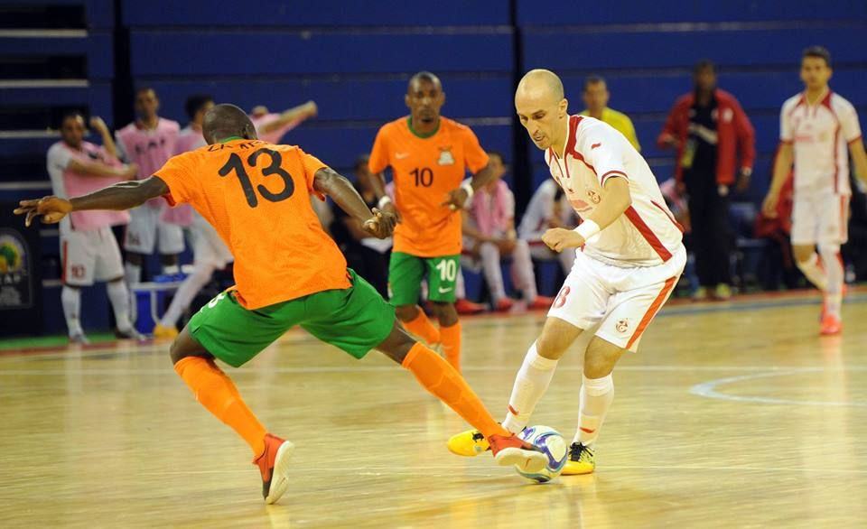 من المباراة الماضية بين تونس وزامبيا