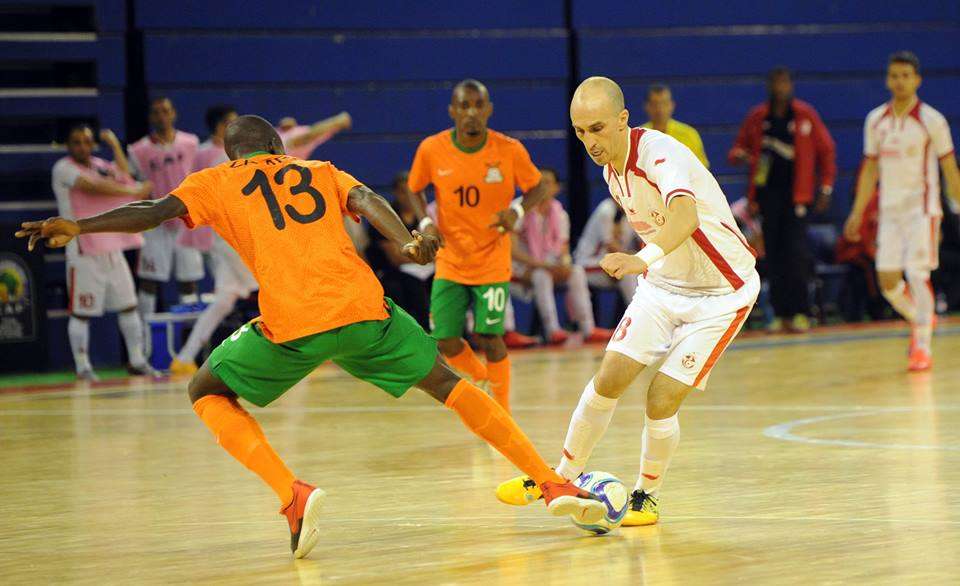 من المباراة الماضية بين تونس وزامبيا