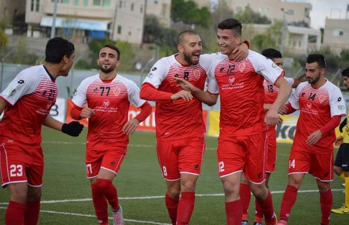 فرحة لاعبي اهلي الخليل