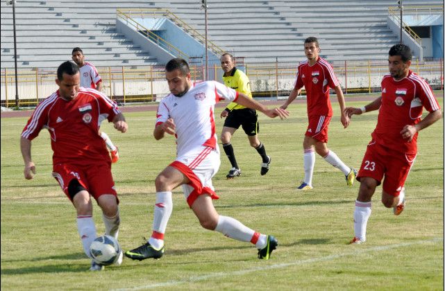 لقطة من الدوري السوري لكرة القدم