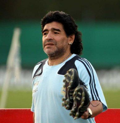  دييجو مارادونا المدير الفني للمنتخب الأرجنتيني 