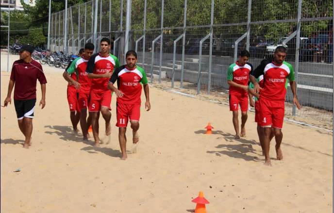 تدريبات سابقة لمنتخب الشواطئ 