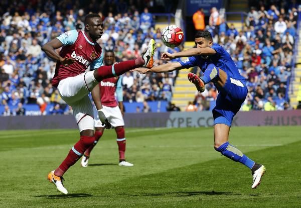 لقطة من مباراة ليستر سيتي و وست هام يونايتد