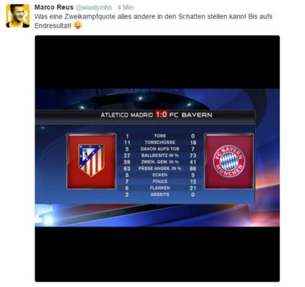 تغريدة ريوس على حسابه على تويتر