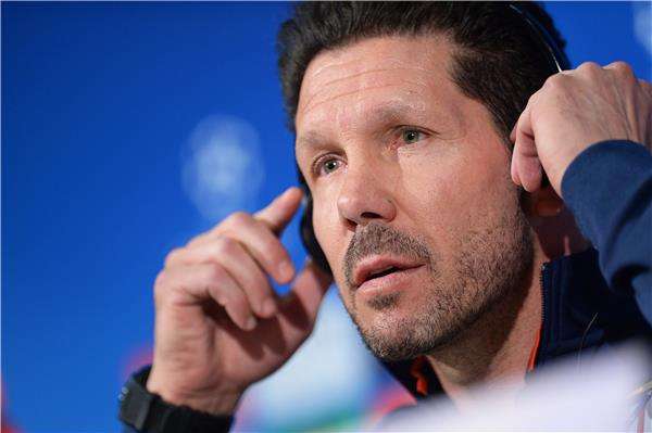 دييغو سيميوني فى المؤتمر الصحفى 