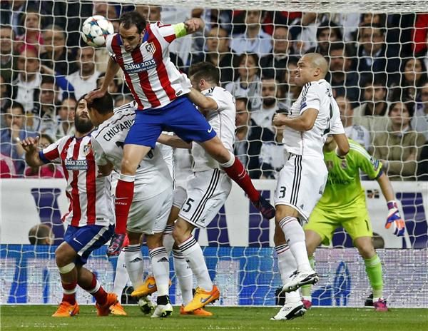 لقطة من نهائي دوري الابطال للموسم السابق بين ريال و أتلتيكو مدريد