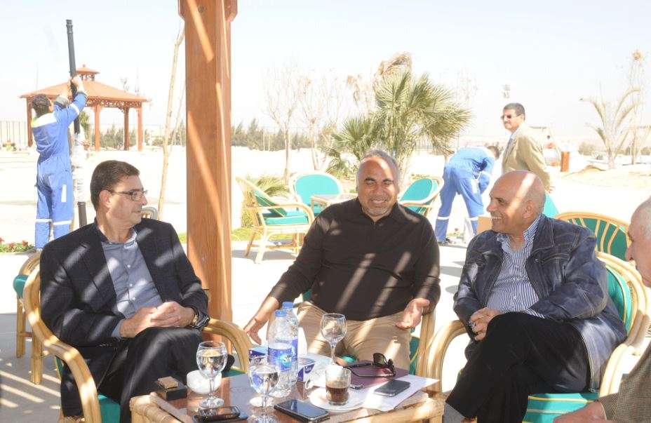 المهندس محمود طاهر والاستاذ عماد وحيد والدكتور محمد يحيي المستشار الهندسي للنادي