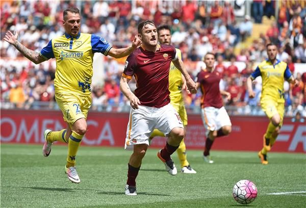 من مباراة روما وكييفو فيرونا