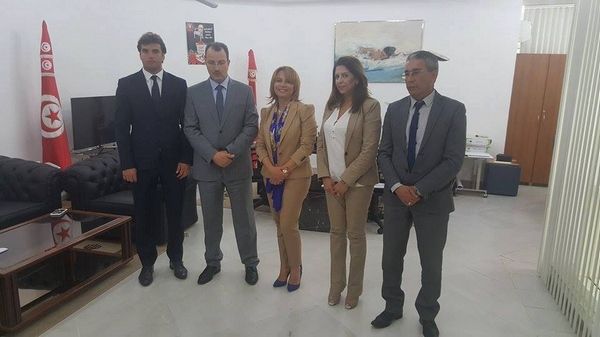 من استقبال وزير الرياضة لمالك الجزيري
