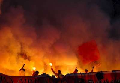 لقطة من الارشيف لشغب الملاعب في بلغاريا