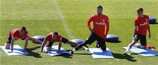 من تدريبات أتلتيكو مدريد اليوم