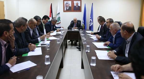 جانب من إجتماع مجلس الإتحاد الفلسطيني لكرة القدم التاسع عشر