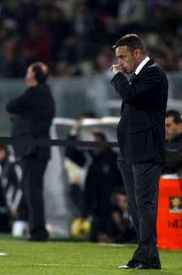 باولو بينتو المدير الفني لسبورتنج لشبونة أثناء اللقاء