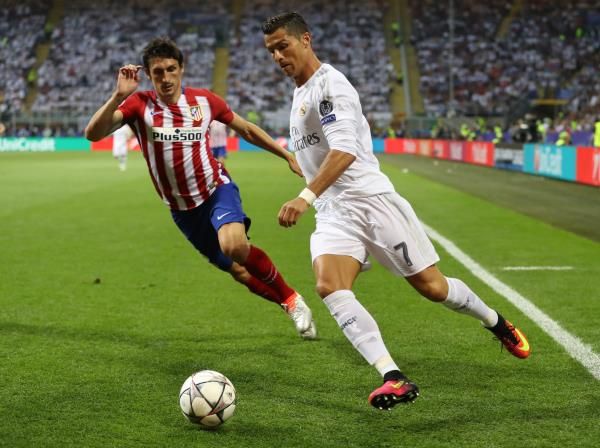 من لقاء دوري الابطال بين ريال مدريد وأتليتكو مدريد