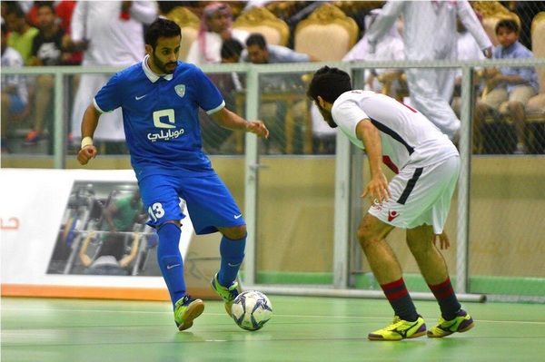 من مباراة الاتفاق والهلال في دوري الصالات