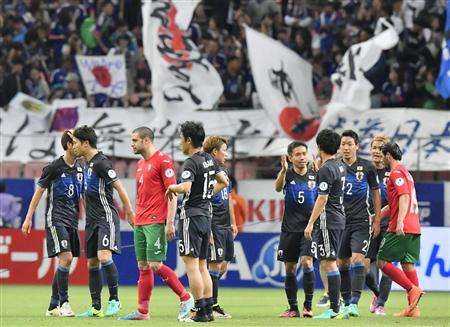 لاعبو اليابان بعد فوزهم على بلغاريا بنتيجة كبيرة