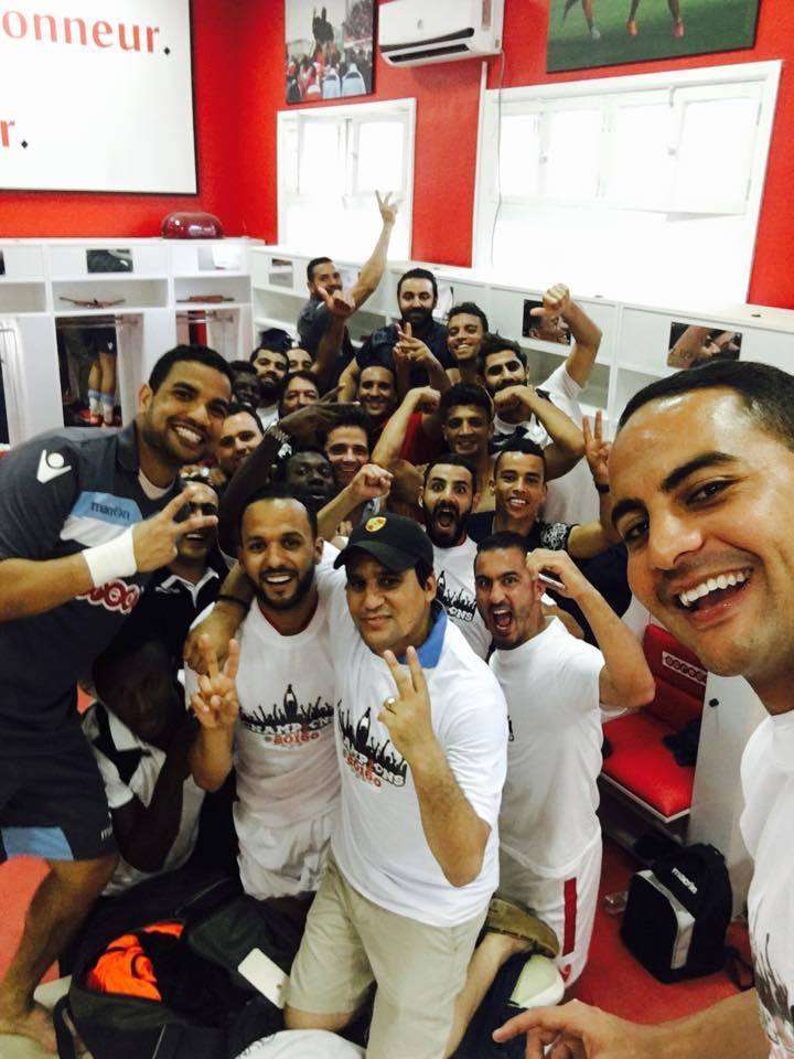 احتفال لاعبي النجم بالفوز بالدوري