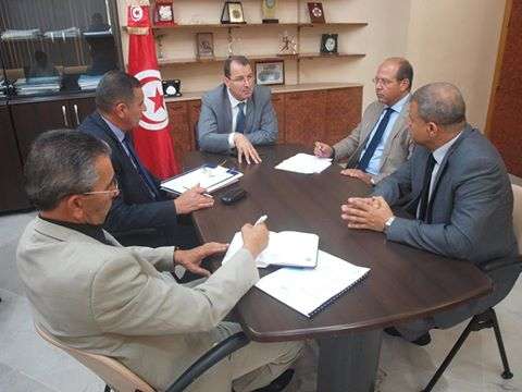 من اجتماع  بن ضياء برئيس الاتحاد التونسي للمصارعة